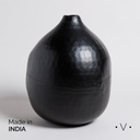 JARRON BHIMA NEGRO 28X33 CM VASSA HOME