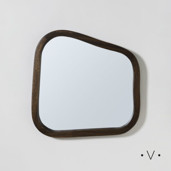 [4113399] ESPEJO ASIM…TRICO DARK WOOD 49X49 CM VASSA HOME