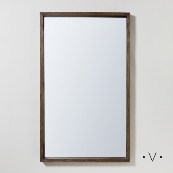 Espejo Rectangular Dark Wood 100X60 Cm Vassa Home