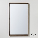 Espejo Rectangular Dark Wood 100X60 Cm Vassa Home