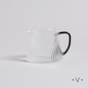 Jarra De Borosilicato Con Mango Negro 500 Ml Vassa Home