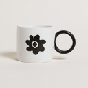 MUG DE PORCELANA FLORAL 350 ML