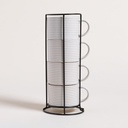 SET X 4 TAZAS LINES EN RACK 285 ML