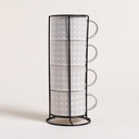 Set X 4 Tazas Cubes En Rack 285 Ml