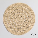 SET X 6 INDIVIDUALES REDONDOS 38 CM VASSA HOME