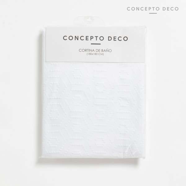 [165229] Cortina Microfibra Octágono Puntos 180X1802Cm