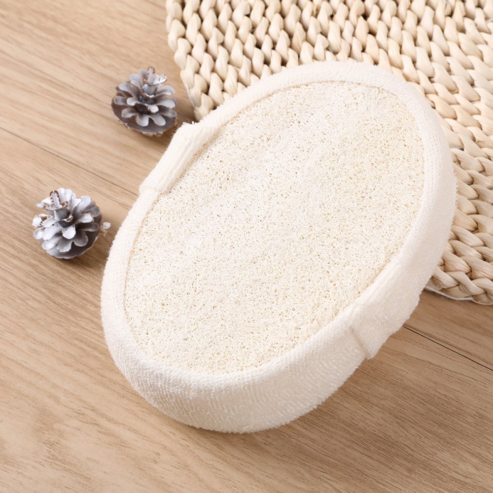 ESPONJA EXFOLIANTE OVAL CON AGARRADERA 15X10X5CM