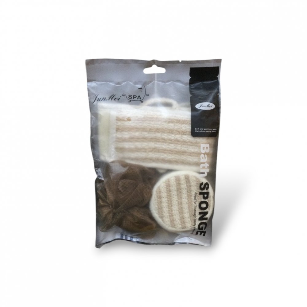 Bolsa Con Esponja Para Espalda, Esponja Exfoliante Y Esponja
