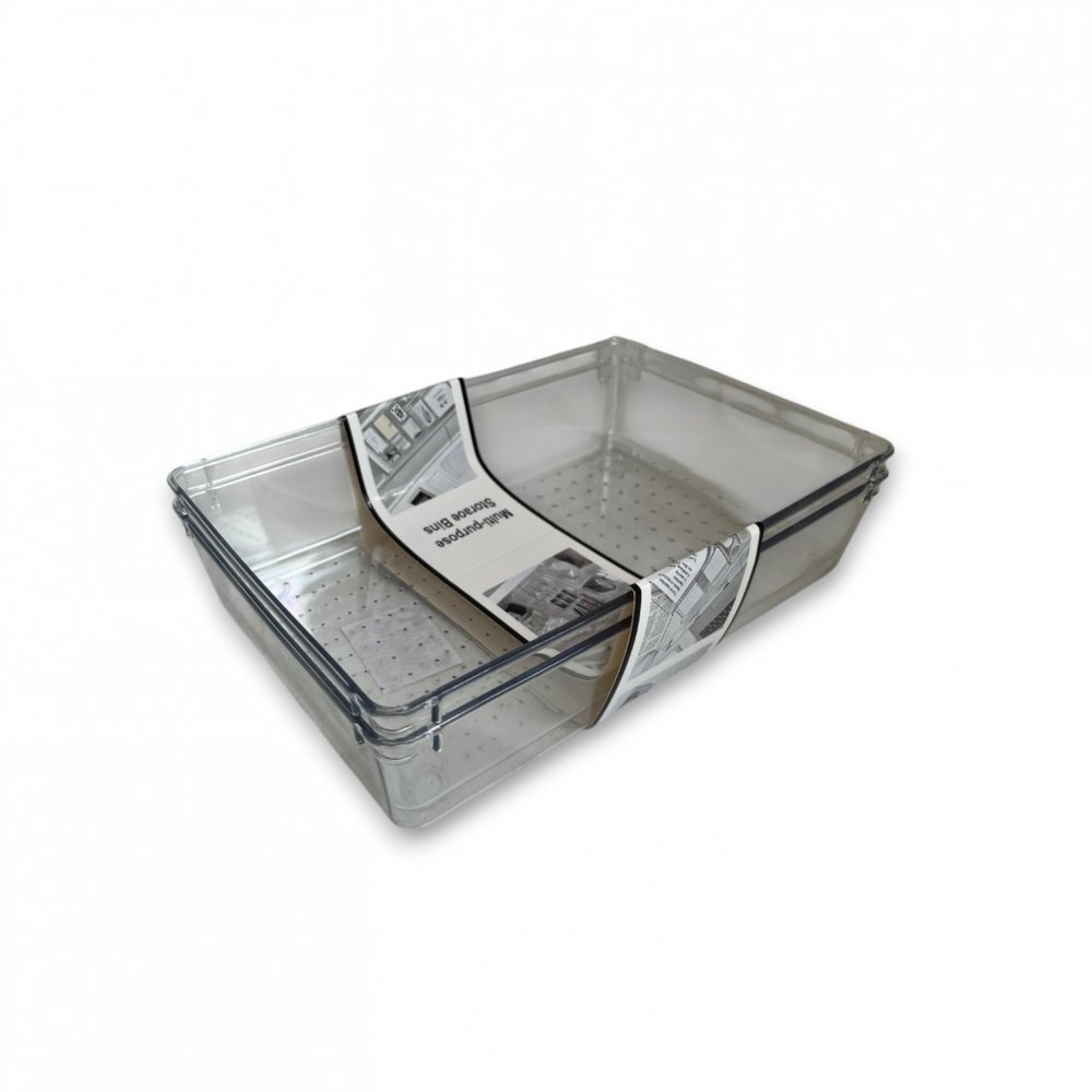 SET X2 ORGANIZADORES LISOS CON BASE DE PUNTOS 23X15X6CM DE ACRÍLICO
