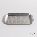 Bandeja Para Parrilla De Acero Inoxidable  Rectangular 39X23 Cm  Vassa Home