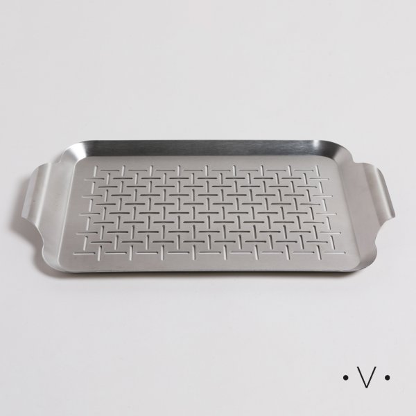 [4113571] Bandeja Para Parrilla De Acero Inoxidable  Rectangular 43X25 Cm Vassa Home