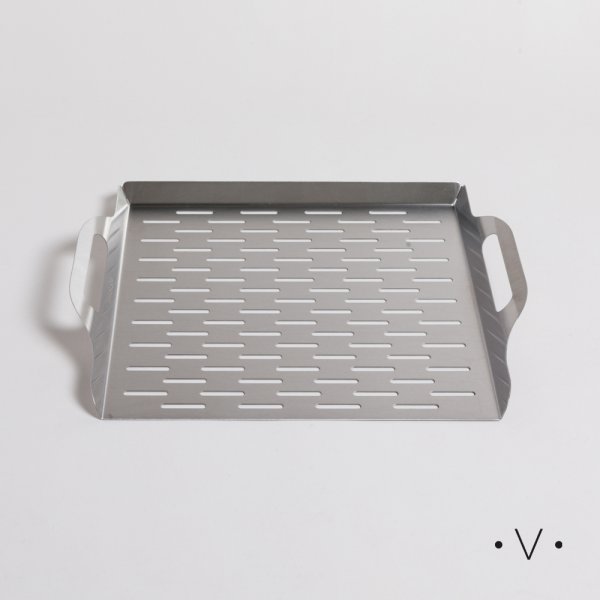 [4113573] Bandeja Para Parrilla De Acero Inoxidable 37X30 Cm Vassa Home