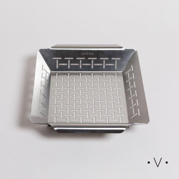 [4113575] Bandeja Para Parrilla De Acero Inoxidable 35X29 Cm Vassa Home