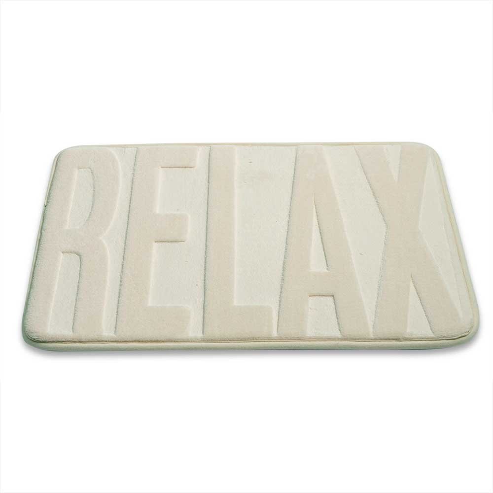 ALFOMBRA DE BAÑO MICROFIBRA 43 X 61 RELAX BEIGE