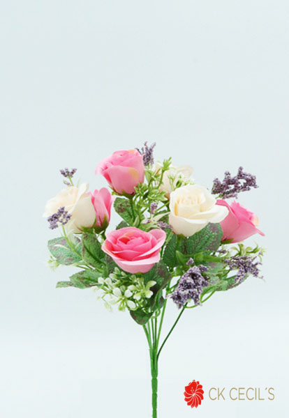 ROSE BUSH X 7 32 CM. PINK