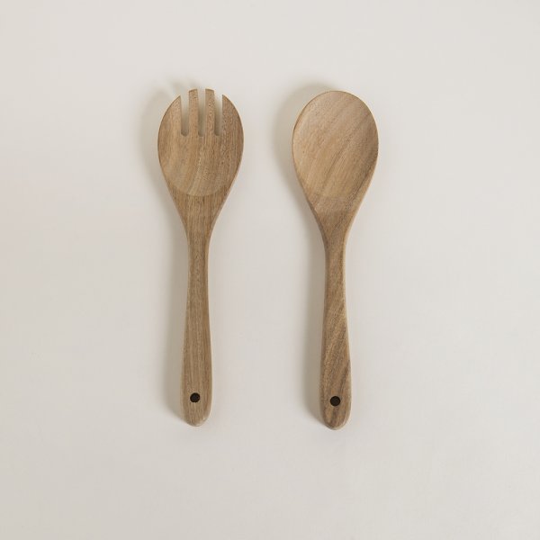 SET DE CUBIERTOS PARA ENSALADA DE MADERA DE ACACIA