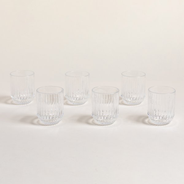 Set X 6 Vasos Bajos Stripes 200 Ml