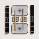 Set De Sushi Rectangular Para 2 Kaito 12X20 Cm