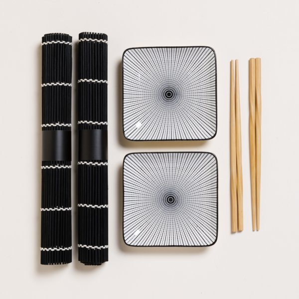 Set De Sushi Cuadrado Para 2 Kaito 12 Cm
