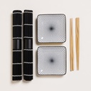 Set De Sushi Cuadrado Para 2 Kaito 12 Cm