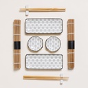 Set De Sushi Rectangular Para 2 Ginza 18,5X7,5 Cm