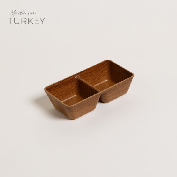 [4113618] Copetinero Recto 2 Divisiones Noix 17X9 Cm