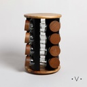 Especiero Redondo Giratorio X16 Frascos 27X18 Cm Vassa Home