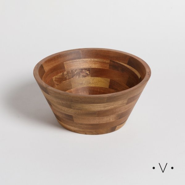 Bowl Redondo De Madera De Acacia 2400 Ml Vassa Home