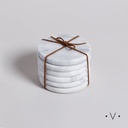 Set X 6 Posavasos De Marmol 10 Cm Vassa Home