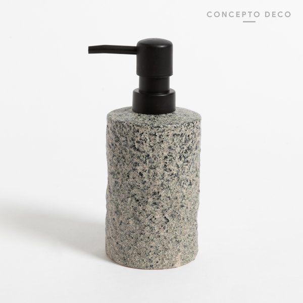 [1650349] Dispenser Granito Redondo Gris 18Cm