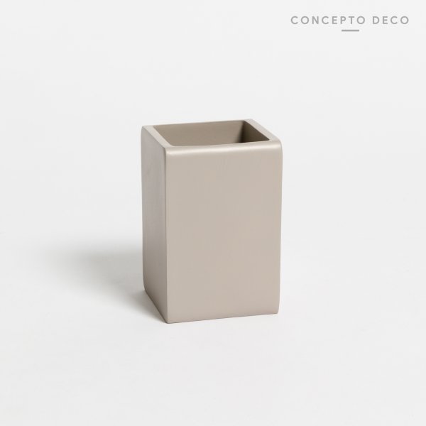 [1650379] Portacepillo Cemento Cuadrado 10Cm