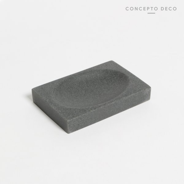 JABONERA CEMENTO GRIS CUADRADA 13CM