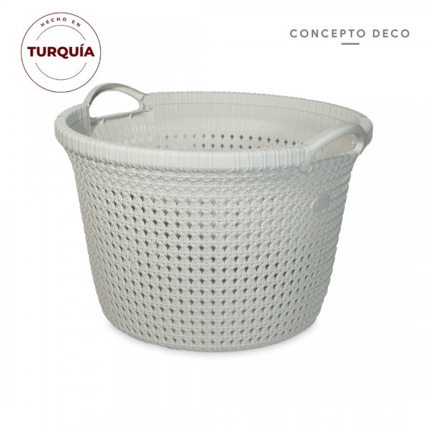[1650336] Cesto Tiza Laun Redondo Plast  31Cm 25Cm Diam
