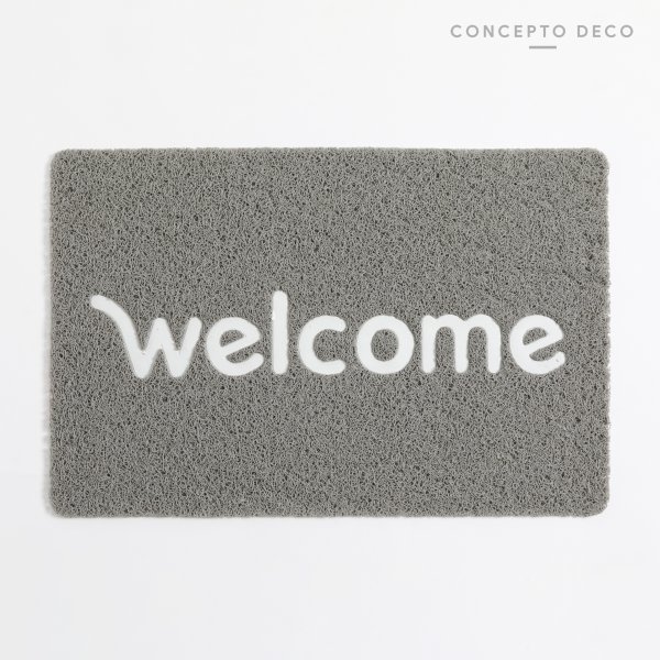 [1650330] Felpudo De Goma Welcome Gris 40X60Cm