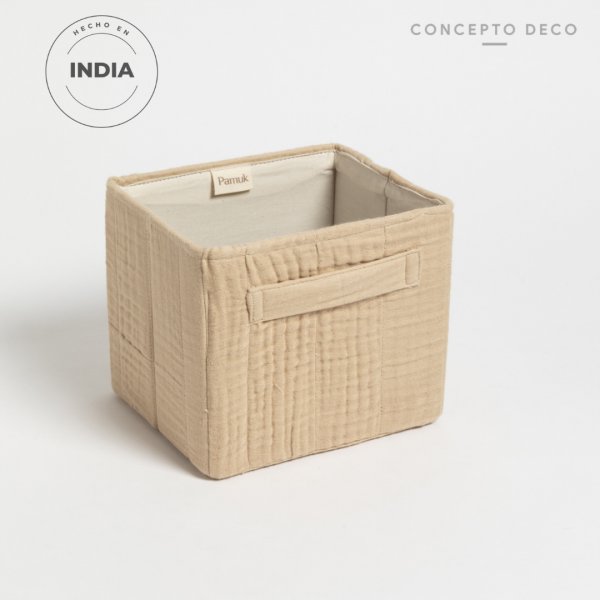 Organizador Pamuk Rígido Beige 20X15X16Cm