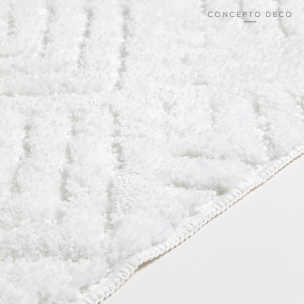 [1650234] Alfombra Microfibra Flecha Blanca 50X80Cm