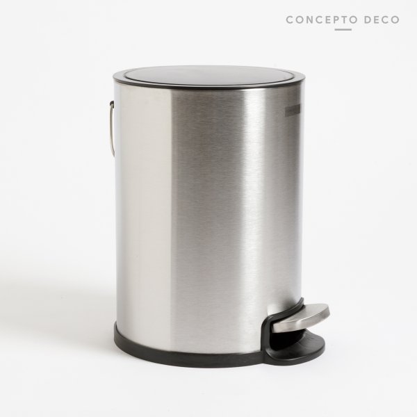 [1650286] Tacho Acero Cierre Soft Redondo Silver  5Lts