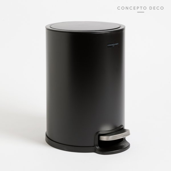 Tacho Acero Cierre4 Soft Redondo Negro Mate 5Lts