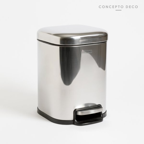 Tacho Acero Cierre Soft Cuadrado Silver  6Lts