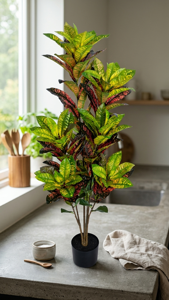 Croton Plant Nat X 1.20 Mts. Green