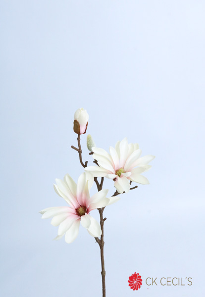 Magnolia Spray X 46 Cm. Cream Pink