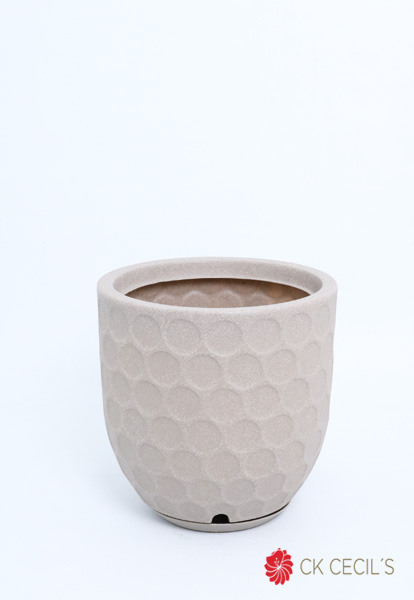 [4130420] Maceta Rotomoldeada Uv  Funchal 32 X 32 Cm Caliza