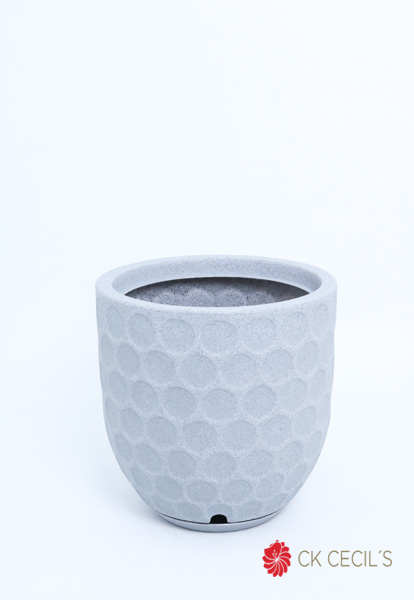 [4130422] Maceta Rotomoldeada Uv  Funchal 32 X 32 Cm Piedra Gris