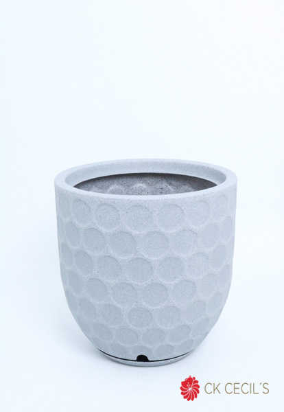 [4130425] Maceta Rotomoldeada Uv  Funchal 36 X 36 Cm Piedra Gris