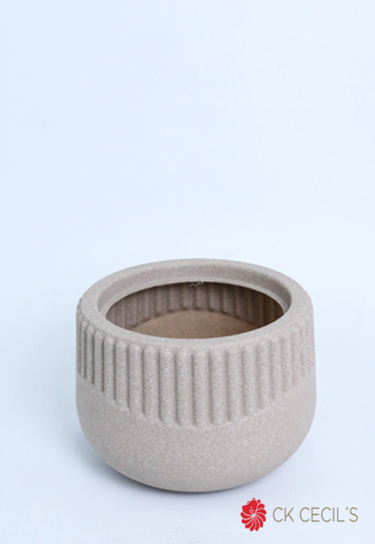 [4130427] Maceta Rotomoldeada Uv  Lisboa 27 X 20 Cm. Caliza