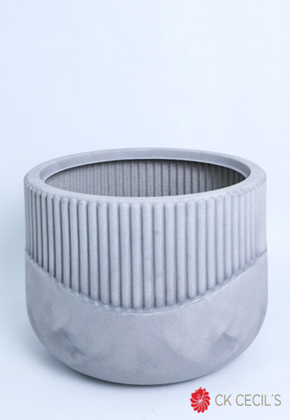 [4130437] Maceta Rotomoldeada Uv  Lisboa 50 X 40 Cm. Carrara Gris