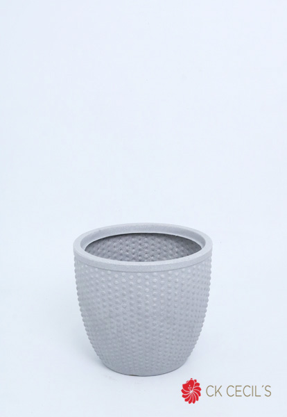 [4130438] Maceta Rotomoldeada Uv Ceta Perla 27.5 X 25 Cm Carrara -Gris