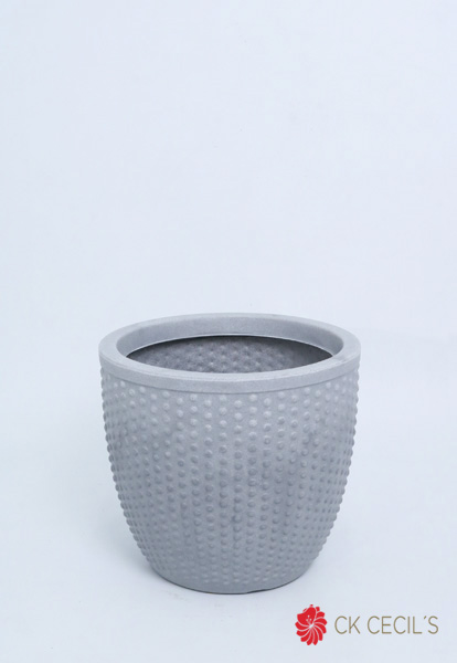 MACETA ROTOMOLDEADA UV  PERLA 33 X 30 CM CARRARA -GRIS