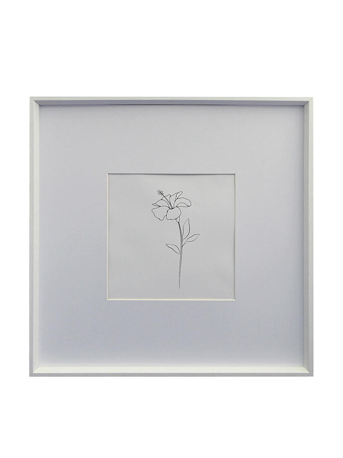 [141349] PORTARRETRATOS MADERA BOX BLANCO CON PASPARTÚ 19X19 / SIN PASPARTÚ 40X40 MD1919BL