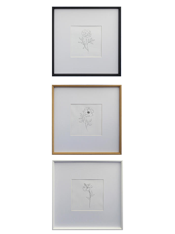 [141350] Portarretratos madera box madera con paspartú 19x19 / sin paspartú 40x40 md1919mn